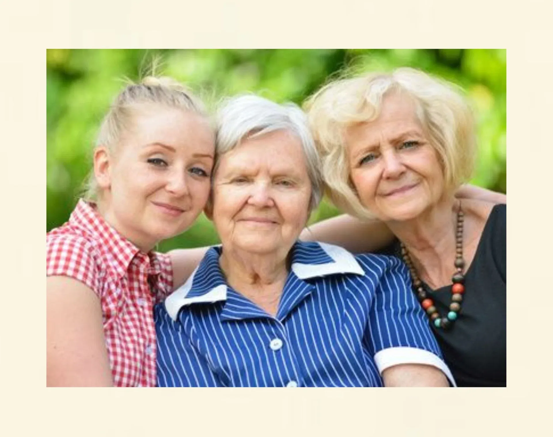 Mehrere Generationen einer Familie als Vorbilder im gemeinsamen Miteinander