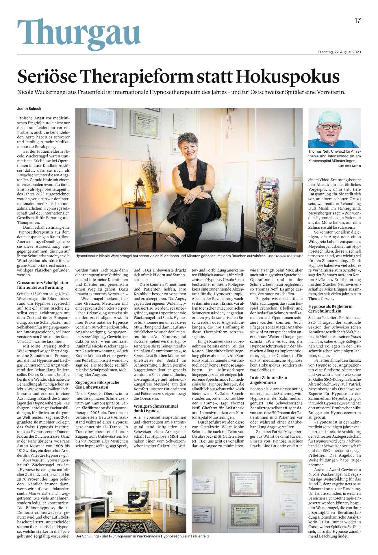 Nicole Wackernagel - Internationale Auszeichnung Hypnosetherapeutin des Jahres 2023 