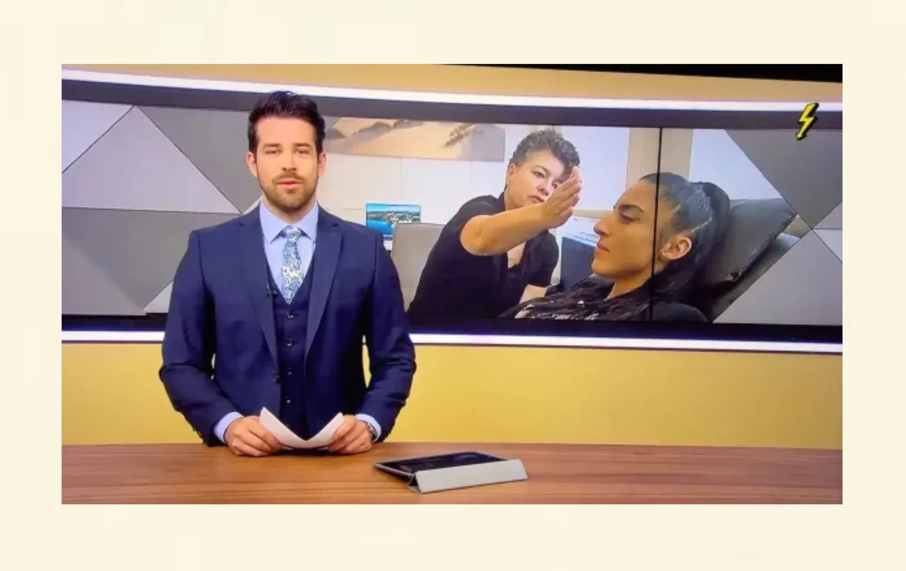 Live-Demonstration von Hypnose während eines TV-Auftritts im Studio