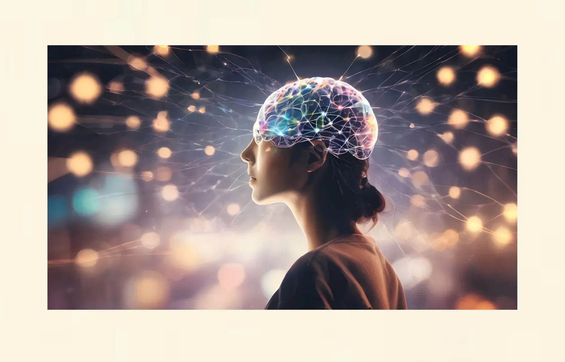 Symbolbild einer Frau mit Darstellung des Gehirns zur Erklärung emotionaler Trigger